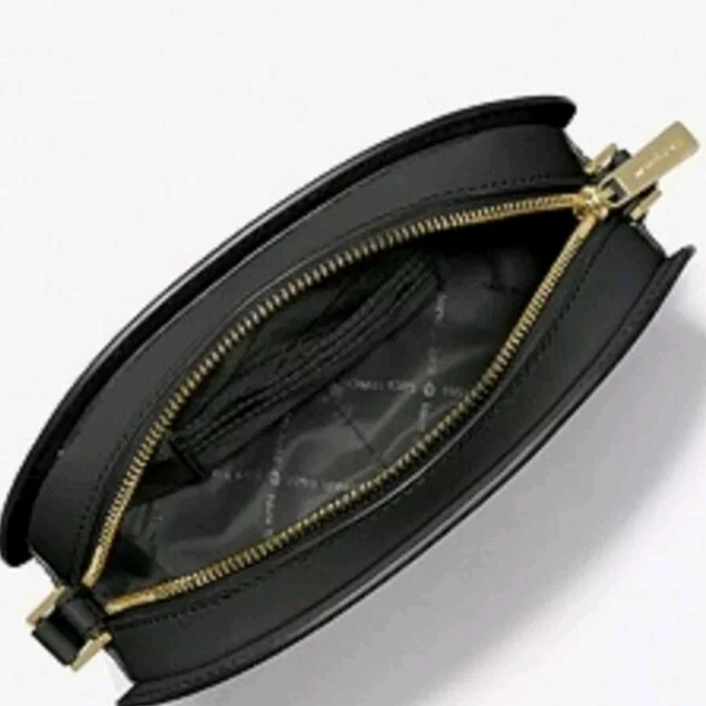 New Michael Kors Black  Oval  Jet set Crossbody Bag - Picture 4 of 6